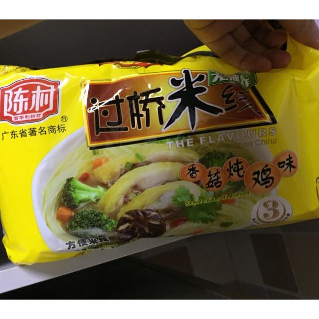 顺德陈村过桥米线四连包 400g 即食方便细粉丝 香菇炖鸡味商品评价