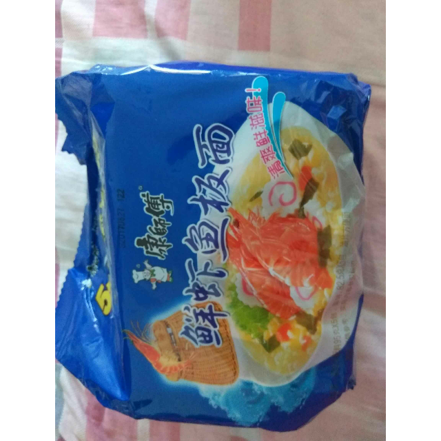 康师傅 鲜虾鱼板面 五连包 居家旅行 通宵熬夜 宅男必备商品评价>