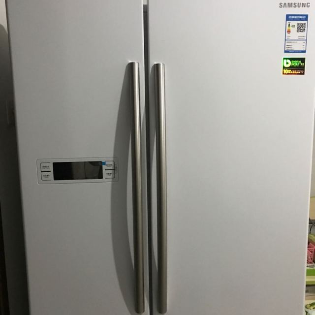 samsung/三星冰箱 rs542ncaeww/sc 545升对开门冰箱 智能变频冰箱