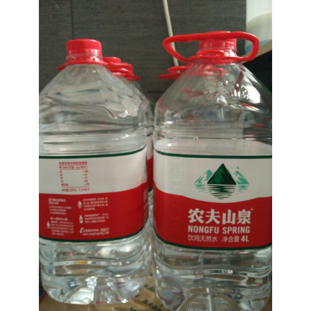 农夫山泉天然饮用水4l6整箱家庭用水桶装