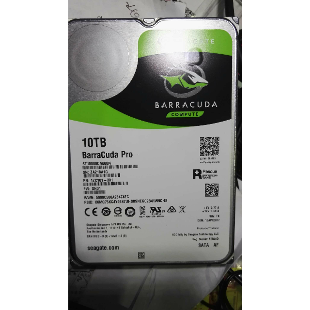 希捷(seagate)酷鱼系列pro台盘 10tb 7200转256m sata3 台盘st10000dm