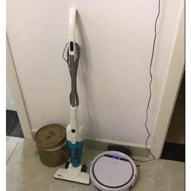 德尔玛(deerma)吸尘器 dx128c 手持推杆 家用可水洗滤芯 除螨强力