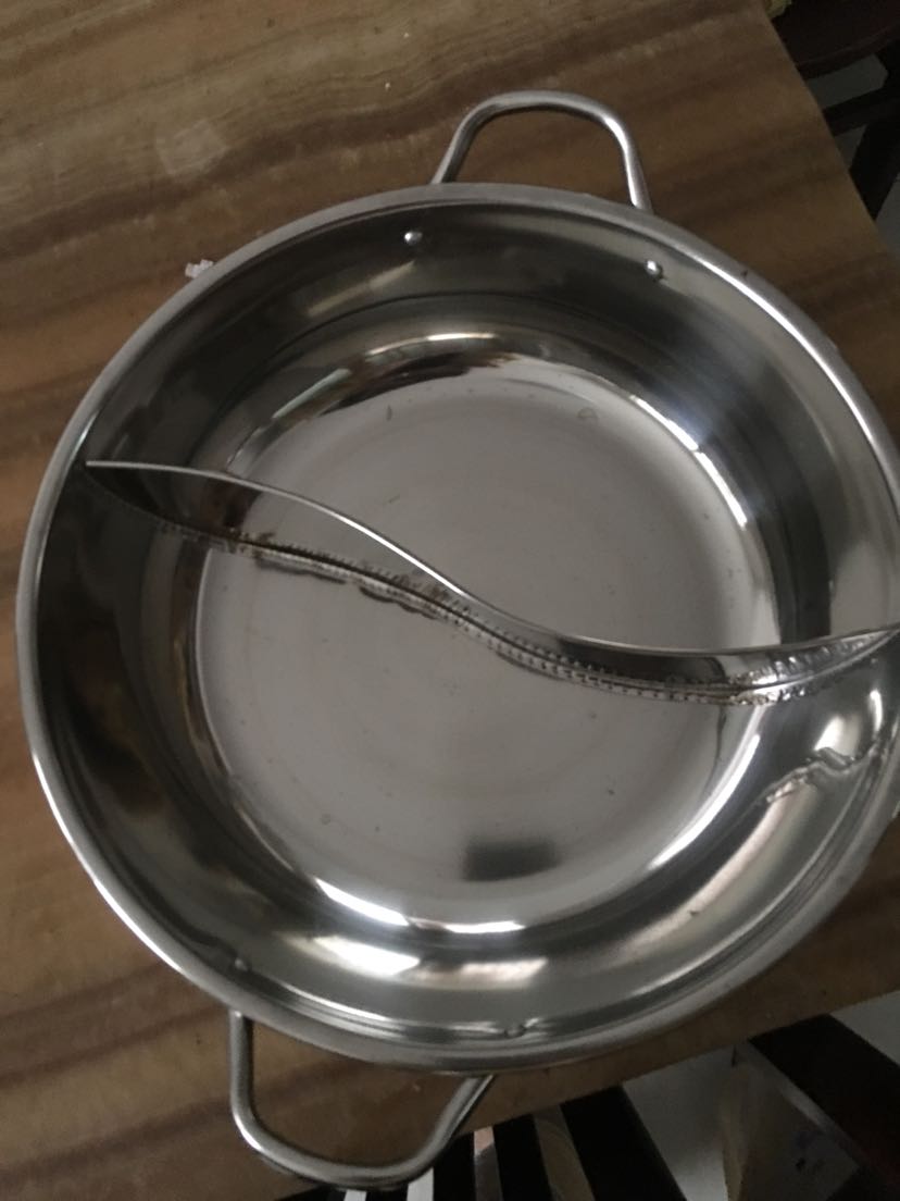 火锅盆鸳鸯锅加厚不锈钢家用火锅盆电磁炉煤气可用双用锅32cm晒单图