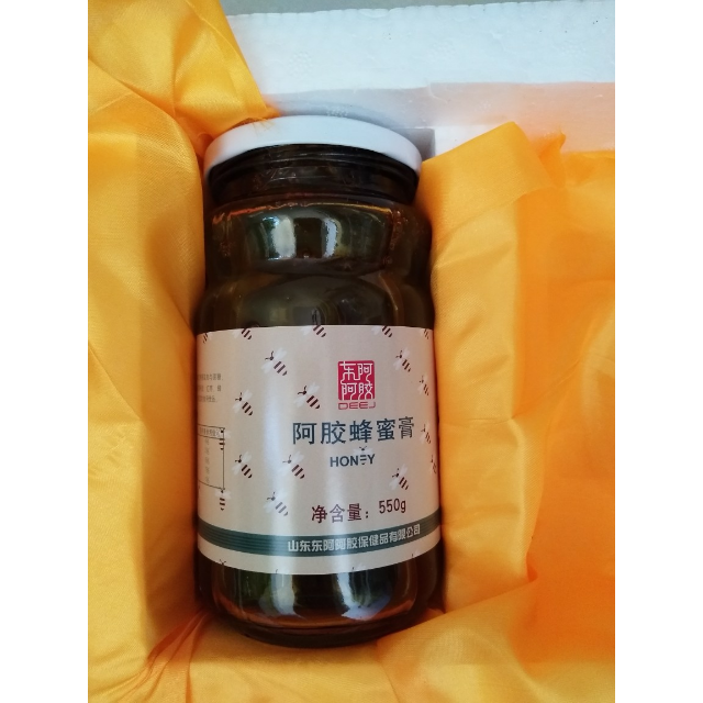 东阿阿胶deej官方旗舰店阿胶蜂蜜膏550g2瓶共1100g礼盒装送礼荆条荆