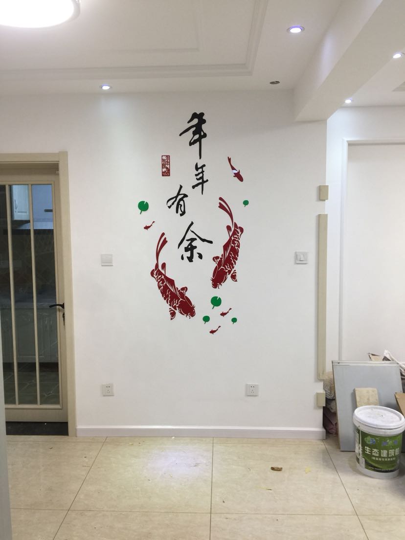 mukun沐坤 3d立体亚克力墙贴画 餐厅客厅玄关过道走廊装饰画壁画家饰
