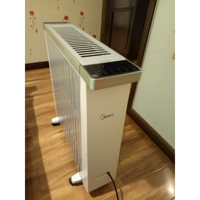 美的油汀取暖器ny2213-17br 家用节能电暖气热风电暖器电暖风电暖炉