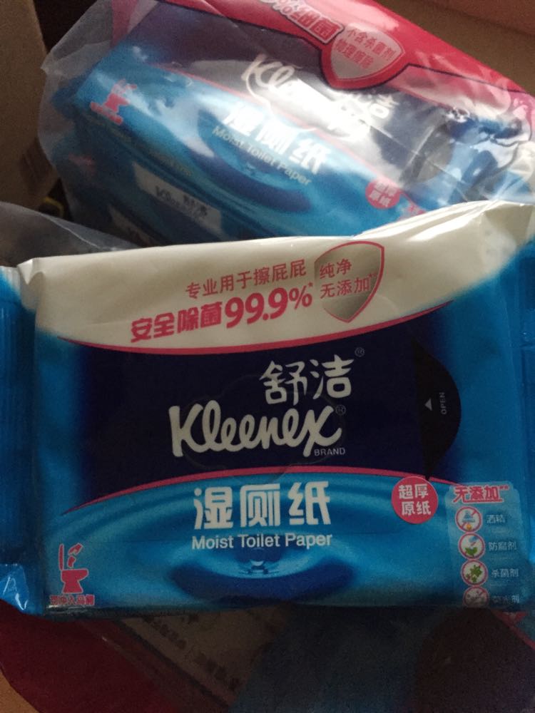 kleenex舒洁 湿厕纸 40片*10包装晒单图