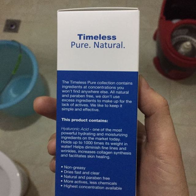 timeless 玻尿酸精华液60ml 精华保湿补水 原液滋润营养各种肤质 控油