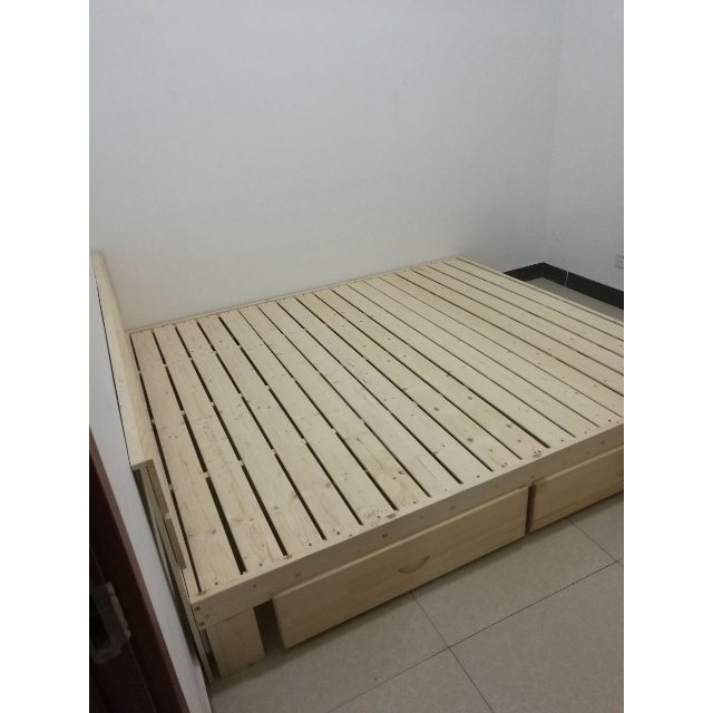 悦含组装床实木床简约实木床带抽屉板式床简易床储物单人床双人床宽
