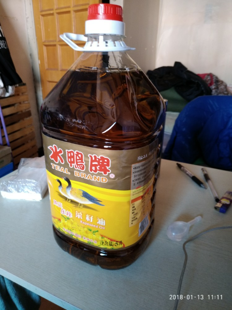 水鸭纯正压榨菜籽油5l/桶 非转基因食用油 物理压榨 放心粮油 粮农