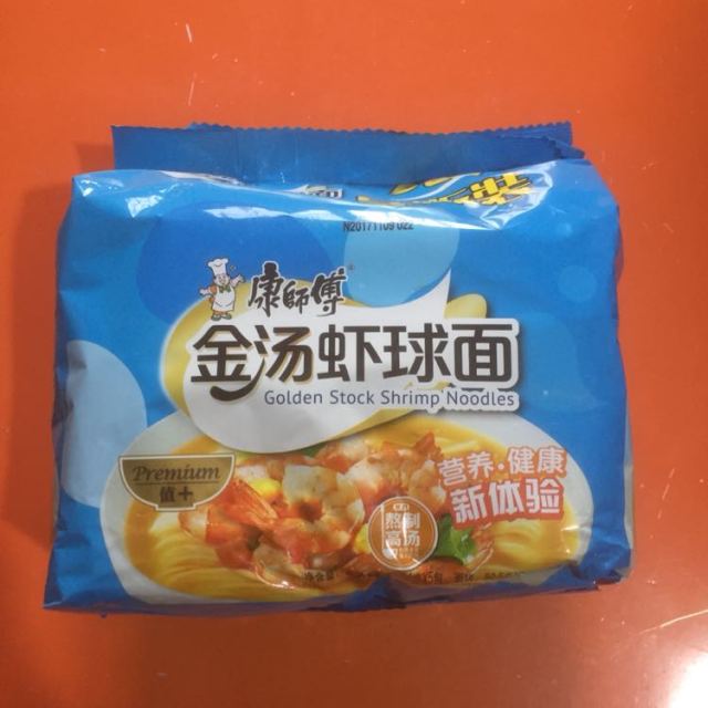 康师傅 金汤虾球面 五连包商品评价 康师傅方便面吃起来口.