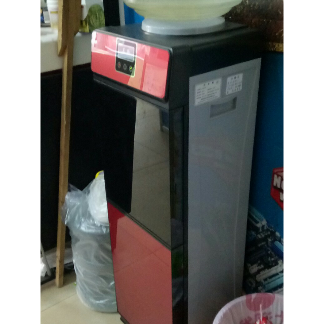 美腾温热立式饮水机双门钢化玻璃家用饮水机高清大图|实物图