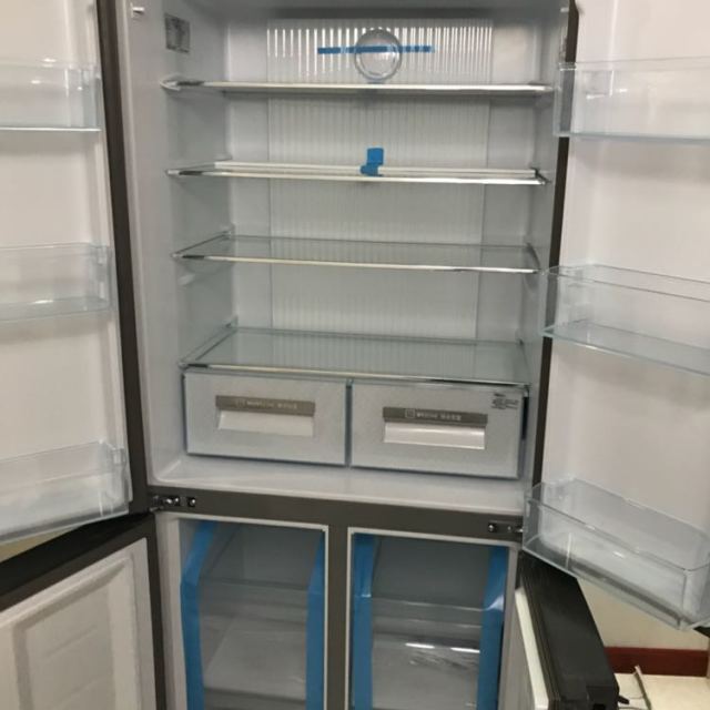 海尔470升变频风冷无霜十字对开门冰箱高清大图|实物图