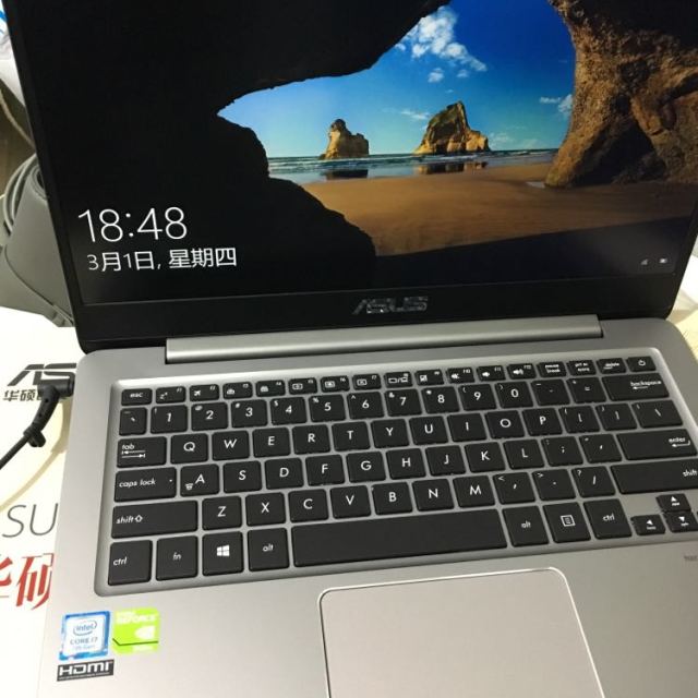 华硕(asus)灵耀u4000 14英寸轻薄笔记本电脑(i7-7500