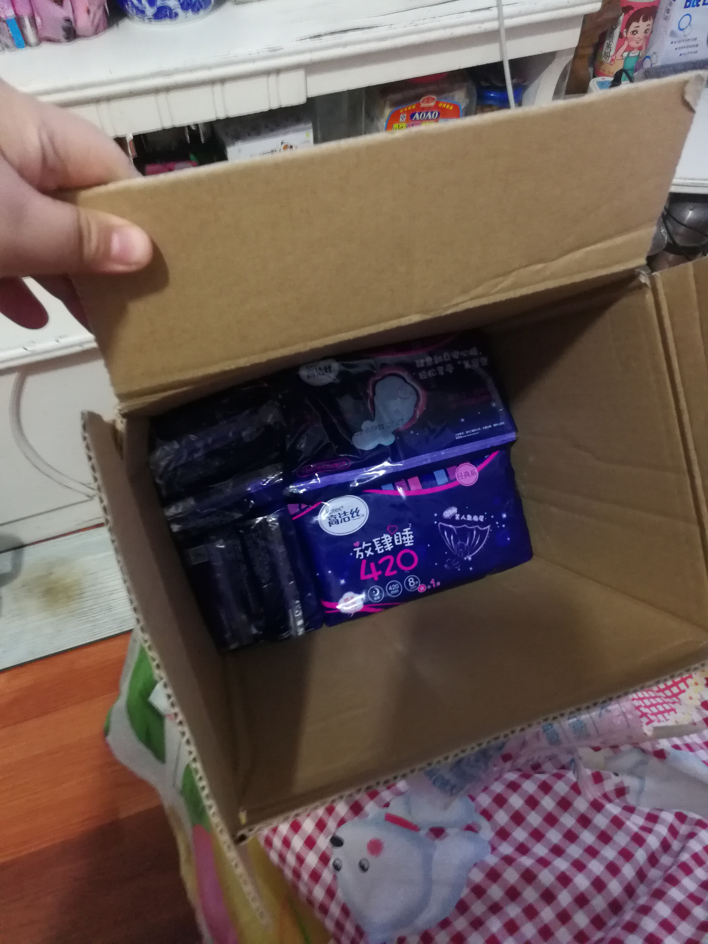 高洁丝(kotex)放肆睡夜用350mm5片棉柔丝薄卫生巾晒单图
