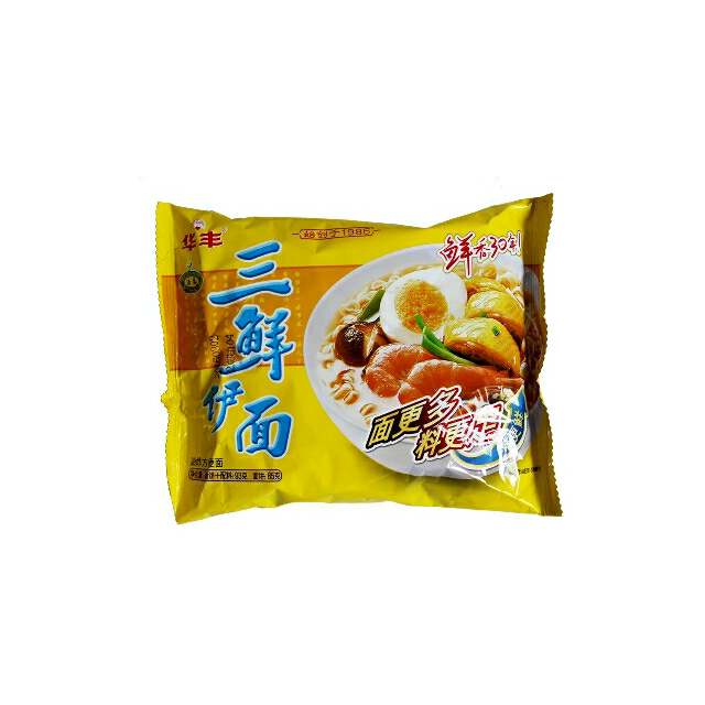 > 华丰三鲜伊面93g*40袋 整箱 方便面干吃面泡面 清真速食商品评价 >