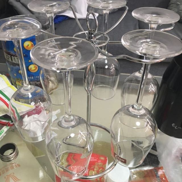 青苹果无铅玻璃高脚杯家用大容量醒酒器红酒杯酒具伞状杯架套装