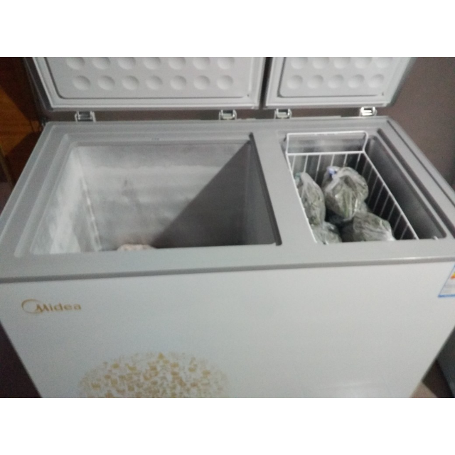 【品牌自营】美的(midea)冷柜冰柜200升顶开门节能冷藏冷冻家用商用双