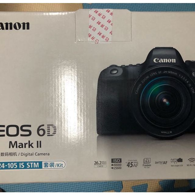 佳能canoneos6dmarkii全画幅单反相机24105stm单镜头套装6d22620万
