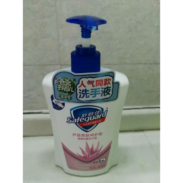 舒肤佳抑菌洗手液 芦荟柔肤呵护450ml 抑菌99.9% 洗去99.