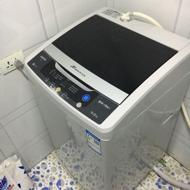 三洋sanyon99公斤大容量全自动波轮洗脱一体洗衣机家用非变频速溶洗