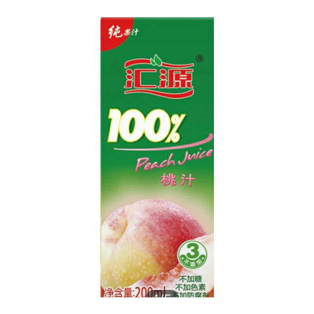 【精品礼盒】汇源100%桃汁200ml×12盒商品评价 挺好喝的,便宜