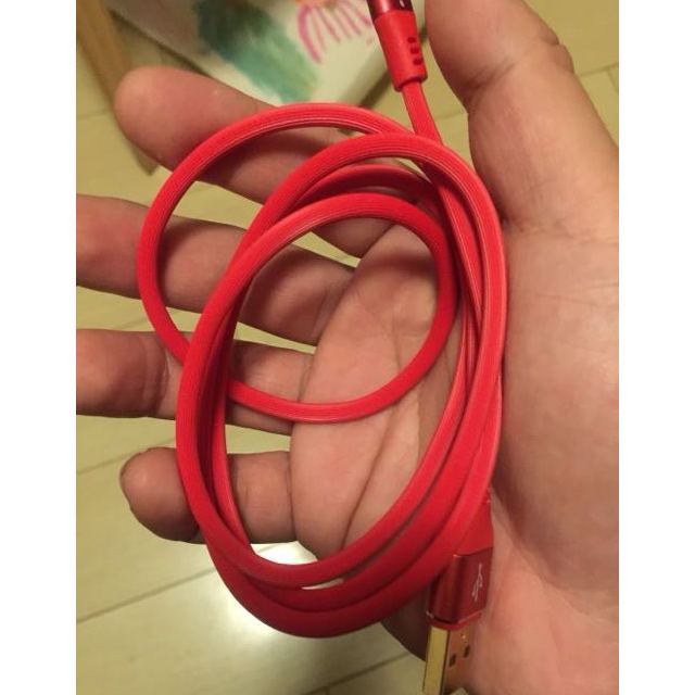 纽曼(newmine) cwp5红色 齿纹苹果数据线 3a快充 iphone7/6sp/5s/se/8