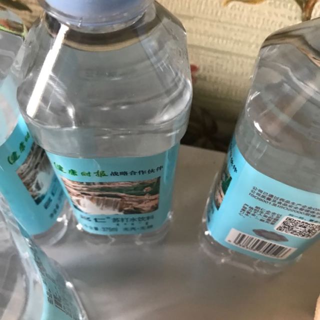 名仁苏打水 苏打水饮料弱碱性水矿泉纯净饮用水整件批发375ml*24瓶新