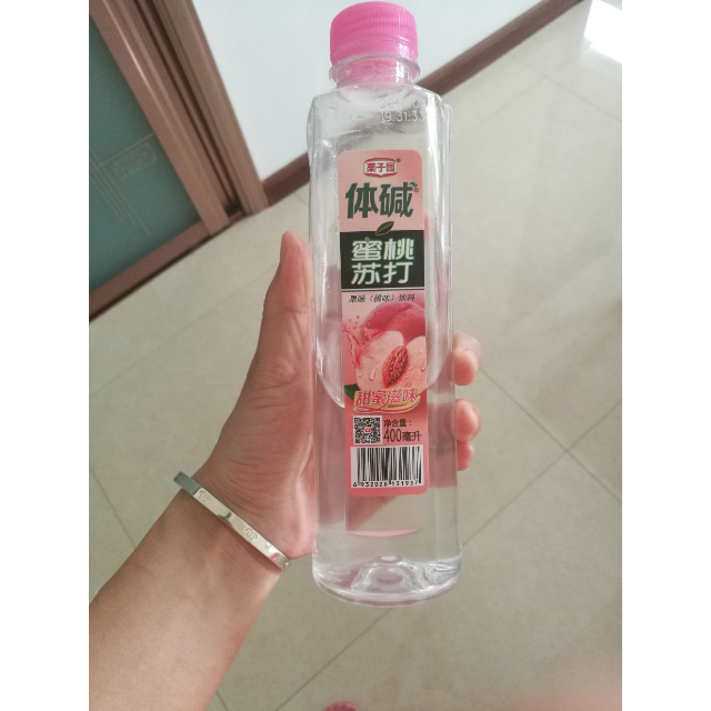 栗子园体碱蜜桃苏打水饮料400ml*24瓶果味无汽水非矿泉水饮用水 整箱