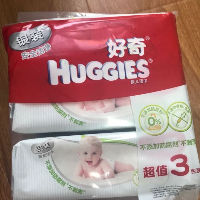 好奇(huggies)银装湿巾80抽3包装商品评价 做活动囤了一些,以前.