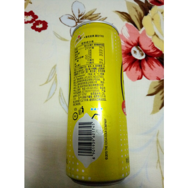 > 怡泉 c 柠檬味汽水 sleek can 330ml*24罐 整箱装商品评价 > 口