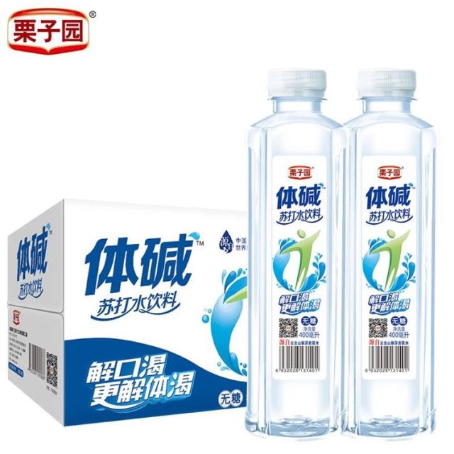 > 栗子园体碱苏打水无糖无汽弱碱性苏打水饮料400ml*24瓶装商品评价 >