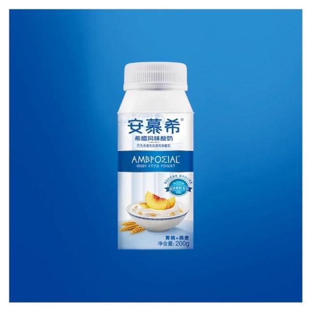 伊利安慕希风味酸牛奶黄桃燕麦风味酸奶200ml*10瓶 整箱早餐酸奶 包邮