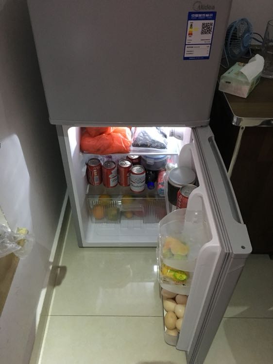 美的(midea) bcd-112cm 112升小型冰箱两门宿舍家用电冰箱冷藏冷冻
