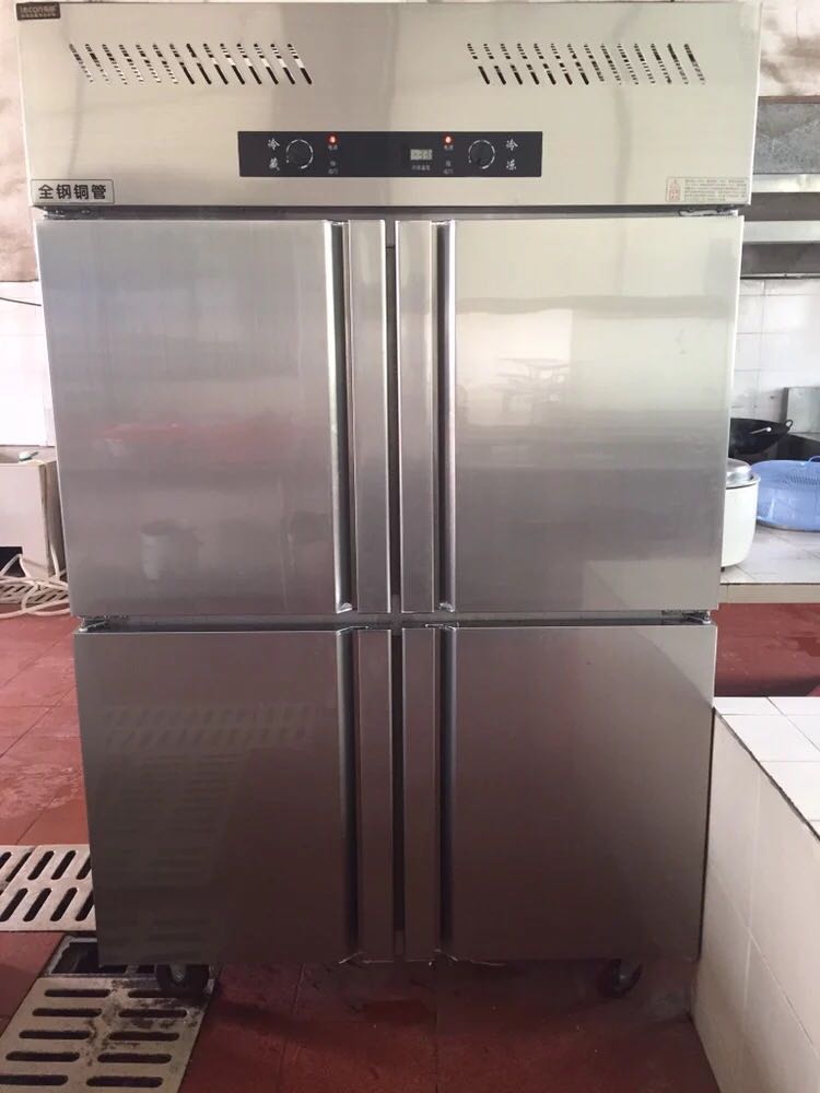 冰箱918升 六门双门展示柜冷藏立式冷冻冰柜对开门不锈钢保鲜双温冷柜
