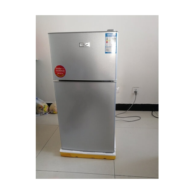 > panda/熊猫bcd-55 55升双门冰箱 家用小型节能电冰箱 拉丝银商品