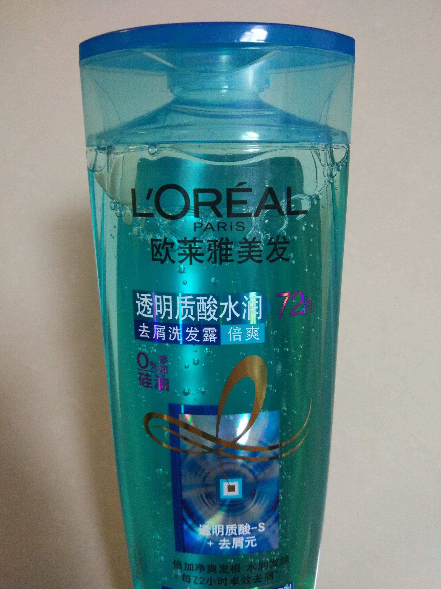 欧莱雅(loreal)透明质酸水润去屑洗发露(倍爽)400ml (2016 reno)晒单