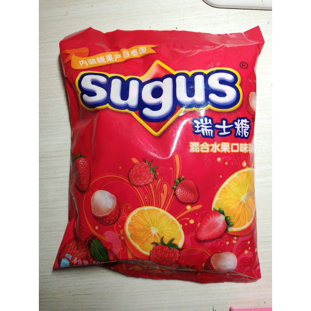 > 瑞士糖(sugus)混合水果味袋装500g 箭牌水果糖软糖休闲零食糖果商品