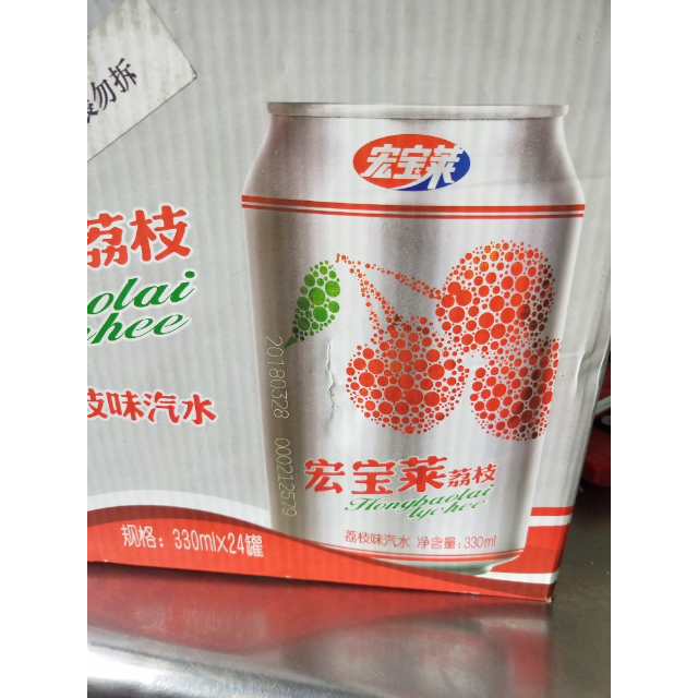 > 宏宝莱 碳酸饮料 荔枝味 荔枝 汽水 330ml*24听 整箱商品评价 > 天