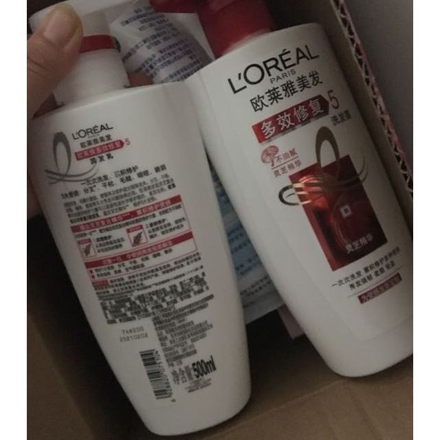 欧莱雅(l"oreal)多效修复洗发露500ml(适合受损发质人群,成人修复洗发