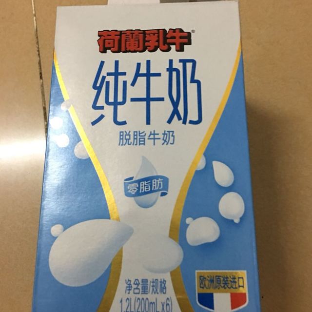 法国原装 荷兰乳牛脱脂牛奶200ml*6盒高清大图|实物图