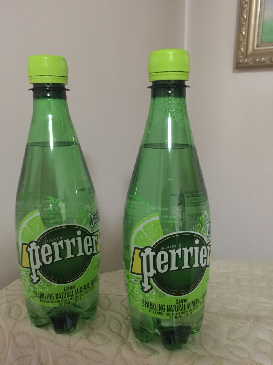 法国进口 巴黎水perrier气泡矿泉水(青柠味) 塑料瓶装 500ml*24瓶/箱