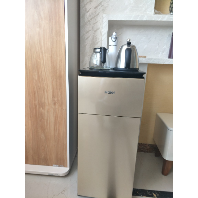 海尔haier 柜式温热型饮水机全自动家用茶吧机 yr1682