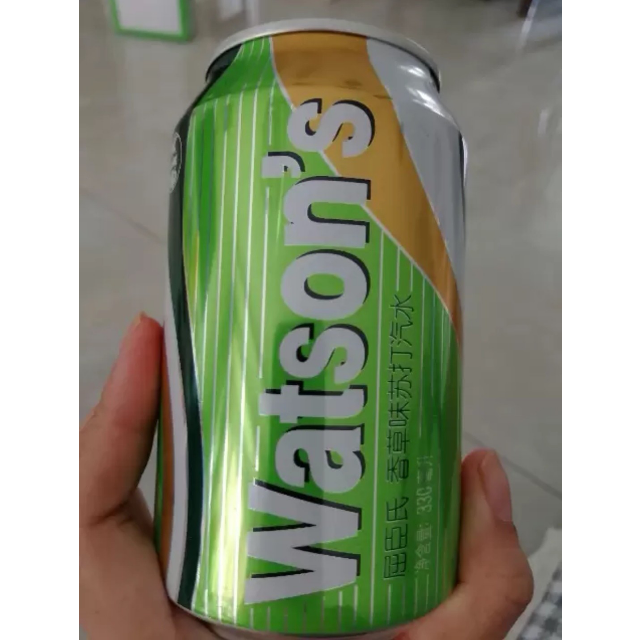屈臣氏watsons香草苏打水330ml24听香草味饮用水