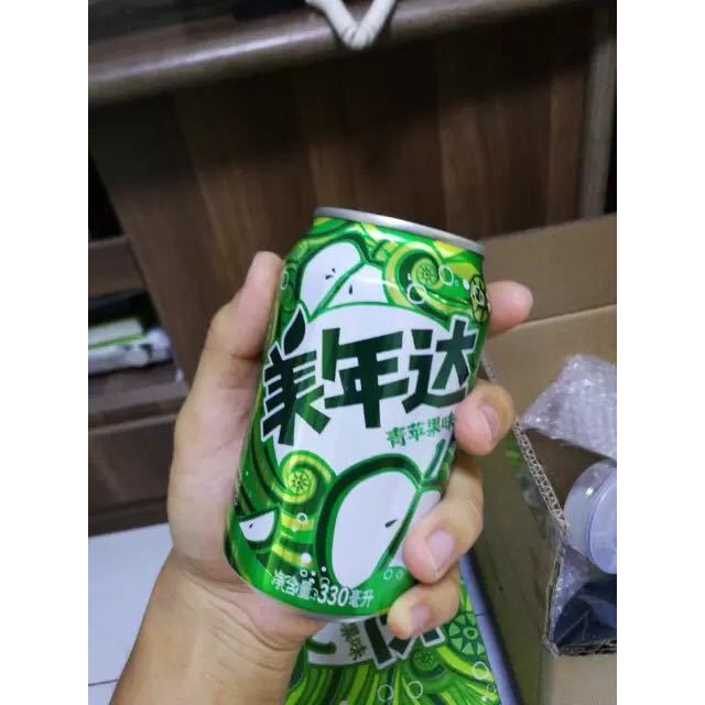 美年达(mirinda) 青苹果味汽水 330ml*24瓶 箱装(新老包装随机发货)