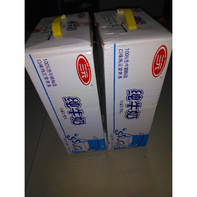 三元纯牛奶(小方白)250ml*24盒 全脂型(新老包装随机发货)商品评价