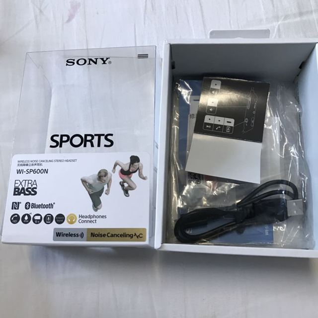 索尼(sony wi-sp600n 无线蓝牙耳机 索尼耳机 重低音 降噪防水 时尚