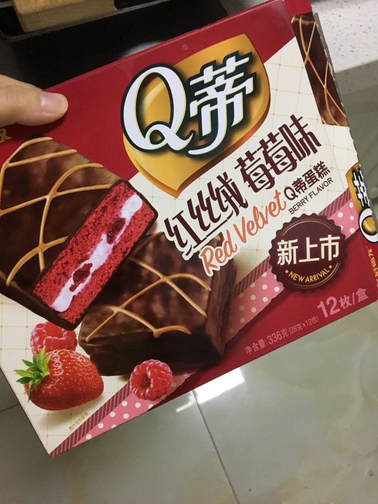 好丽友(orion) 糕点 q蒂蛋糕 红丝绒莓莓味336克/盒 12枚(新品尝鲜)