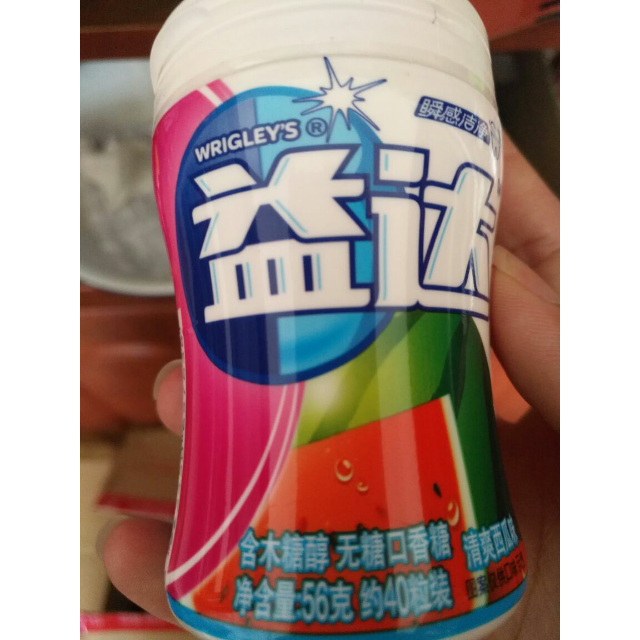 益达extra口香糖清爽西瓜味40粒56g