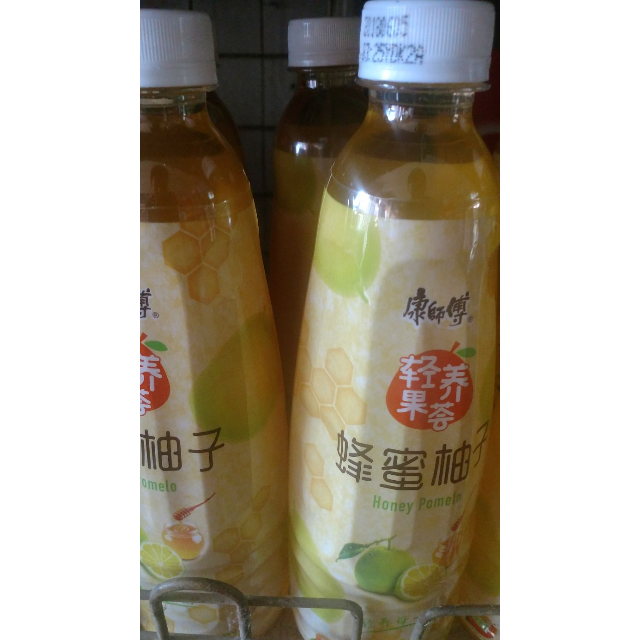 康师傅轻养果荟蜂蜜柚子500ml15瓶箱装果味饮品